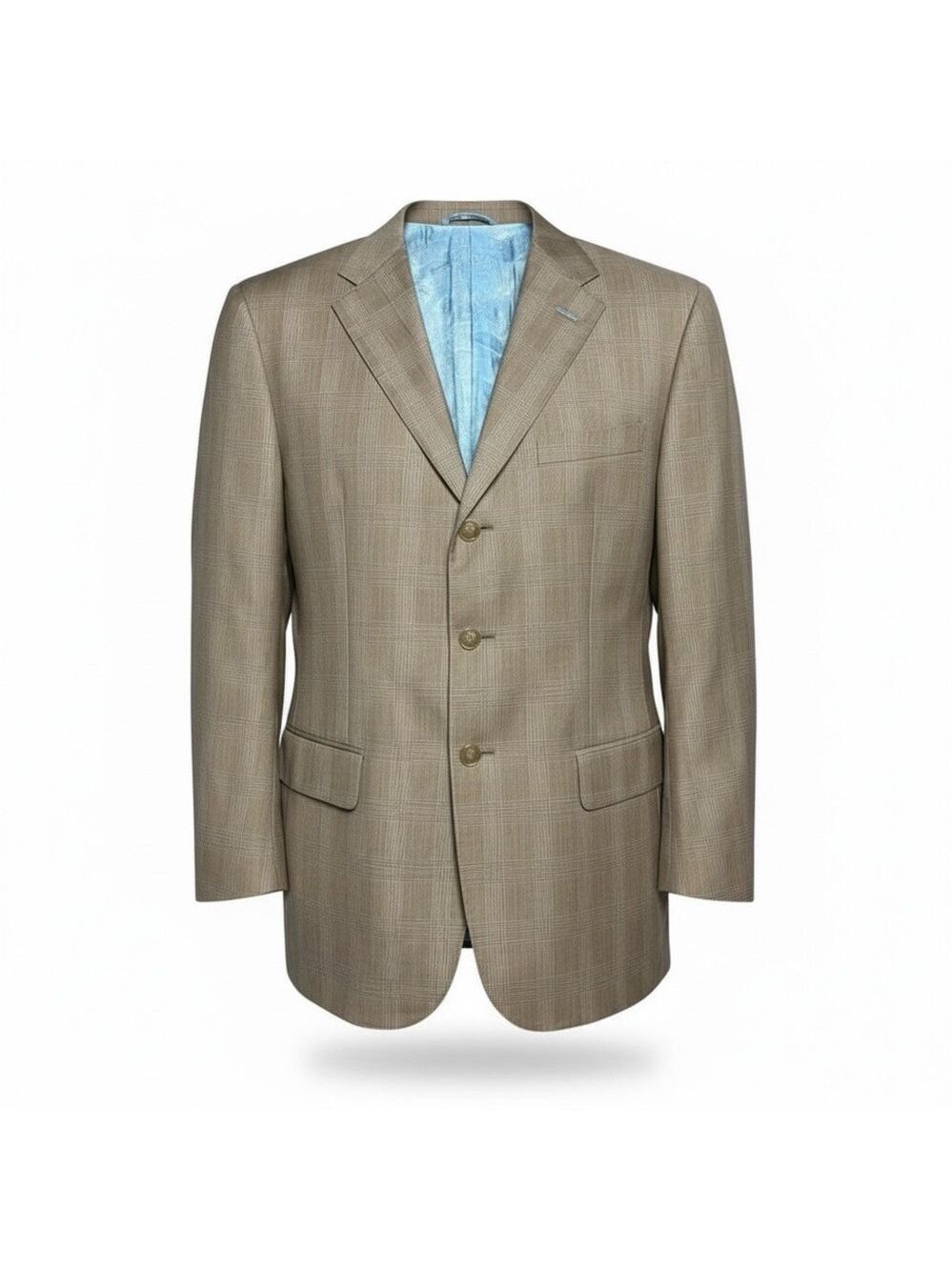 Astor & Black Luxury Custom-Made Plaid Checkered Suit Jacket Blazer - Mens M